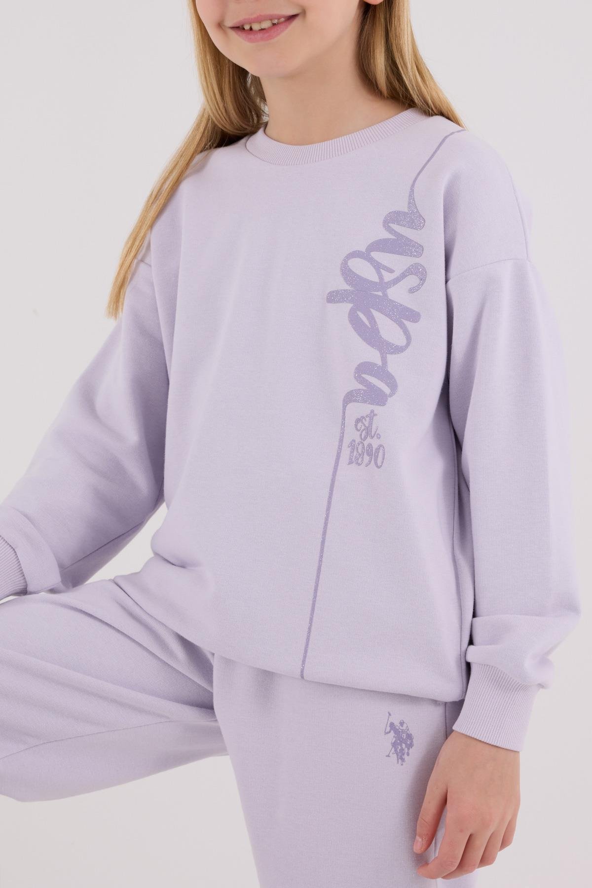 U.S. Polo Assn. Kız Çocuk Eşofman Takımı Lila