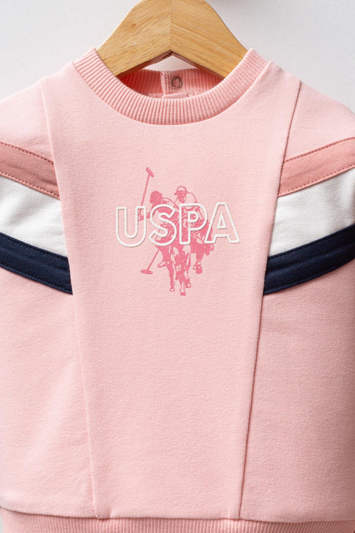 U.S. Polo Assn. Kız Bebek 2'li Takım Açık Pembe