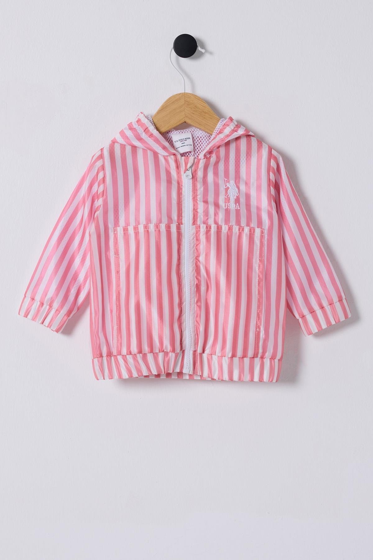 U.S. Polo Assn. Kız Bebek Yağmurluk Pembe