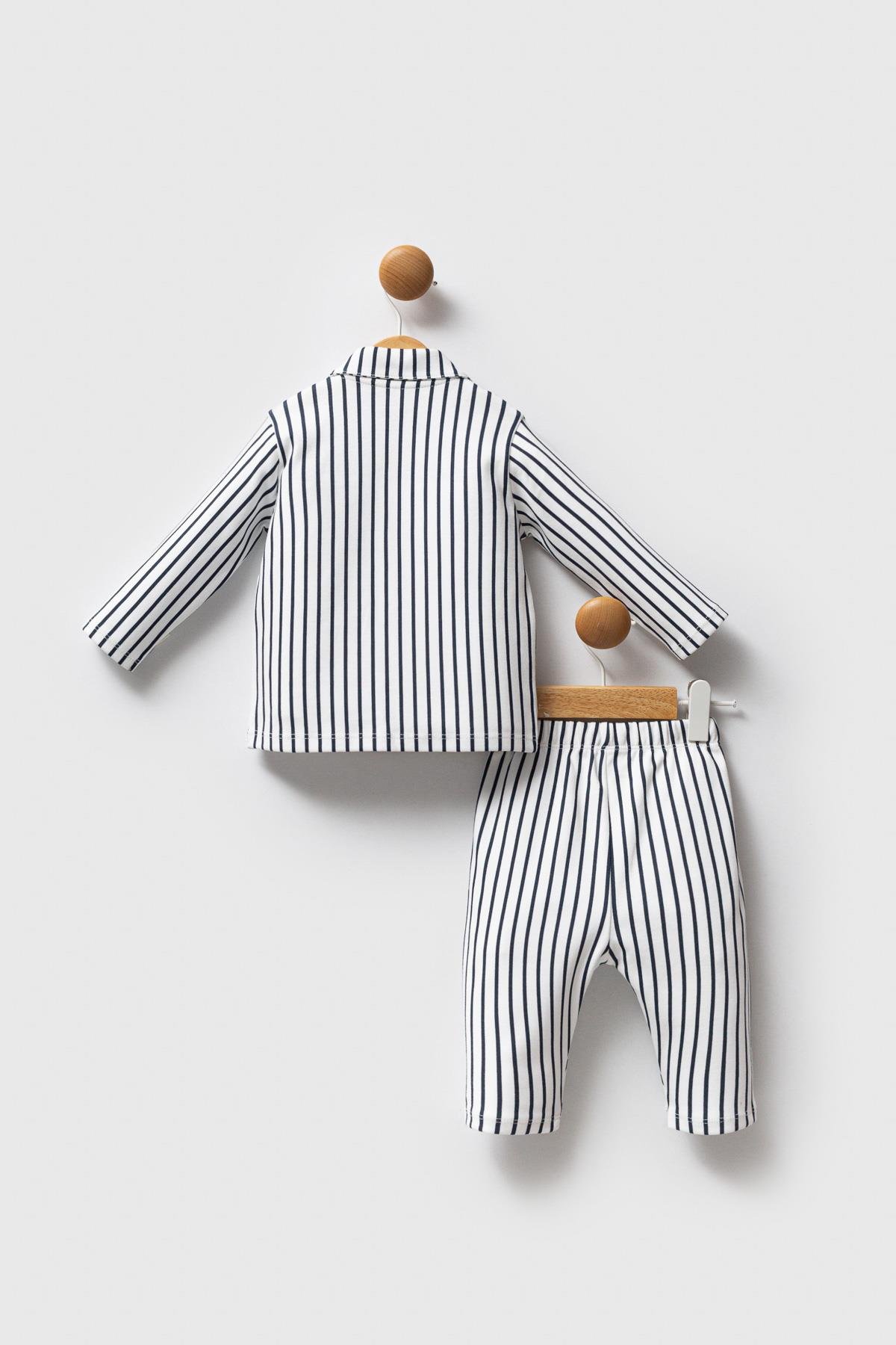 U.S. Polo Assn. Erkek Bebek Gömlek Pijama Beyaz