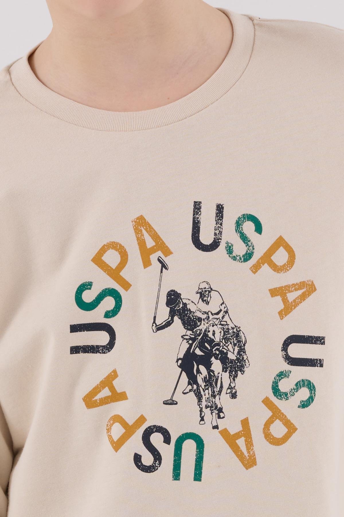 U.S. Polo Assn. Erkek Çocuk Uzun Kol Pijama Takım Bej