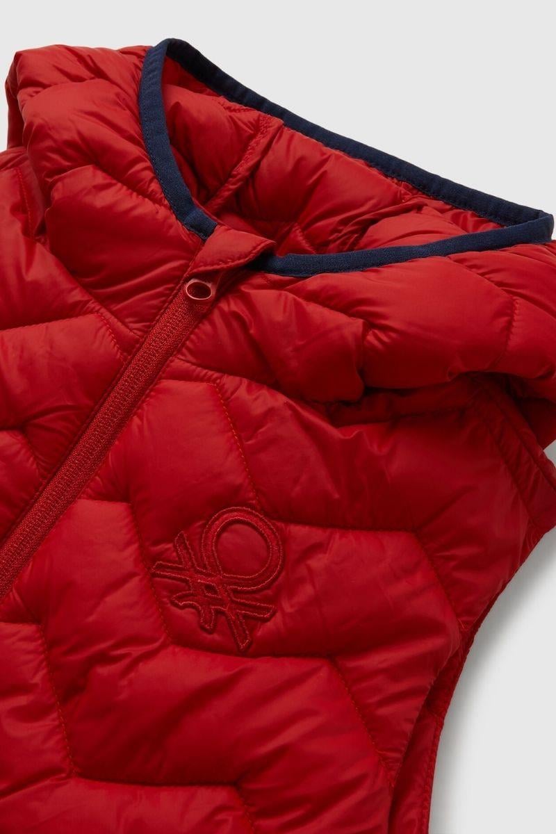 United Colors of Benetton Erkek Bebek 2TWDGJ00G-25K Yelek Kırmızı