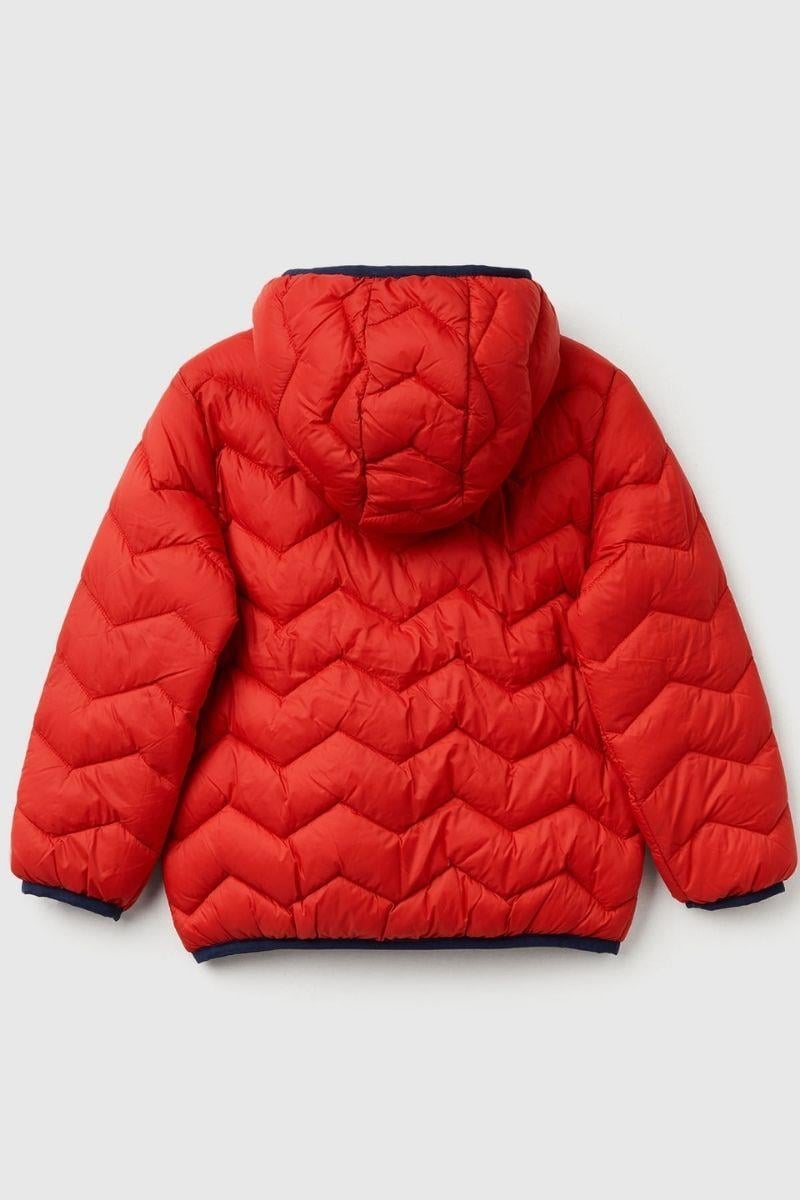 United Colors of Benetton Erkek Bebek 2TWDGN02V-25K Mevsimlik Mont Kırmızı