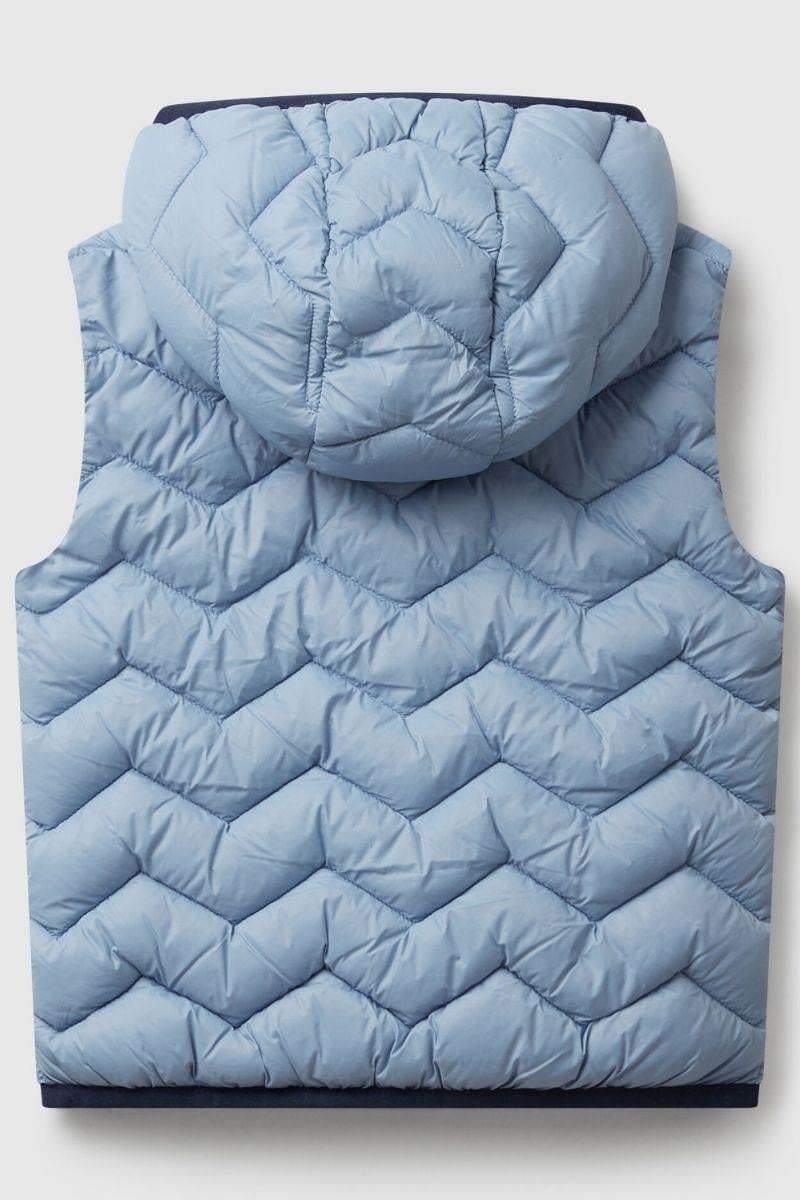 United Colors of Benetton Erkek Bebek 2TWDGJ00G-25K Yelek Açık Mavi
