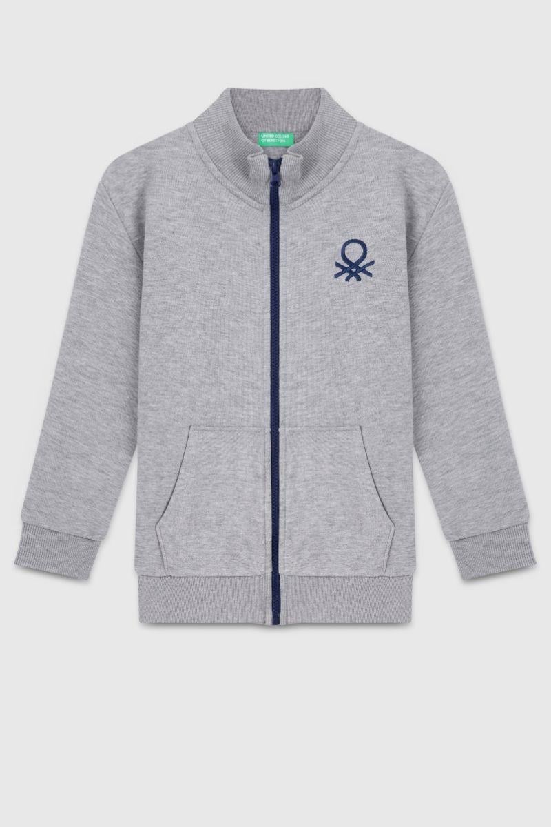 United Colors of Benetton Erkek Çocuk BNT-B23351Sweatshirt Gri Melanj