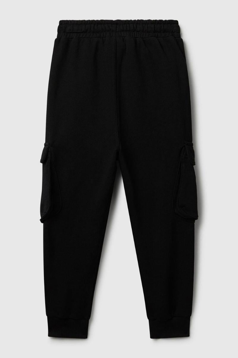 United Colors of Benetton Erkek Çocuk 3J68CF06I-25K Kargo Eşofman Altı Siyah