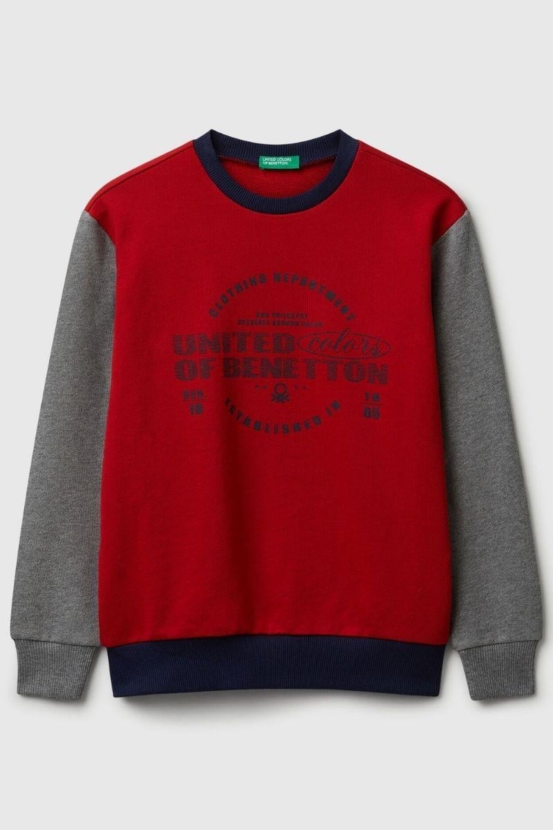 United Colors of Benetton Erkek Çocuk 3J68C10PZ-25K Sweatshirt Kırmızı