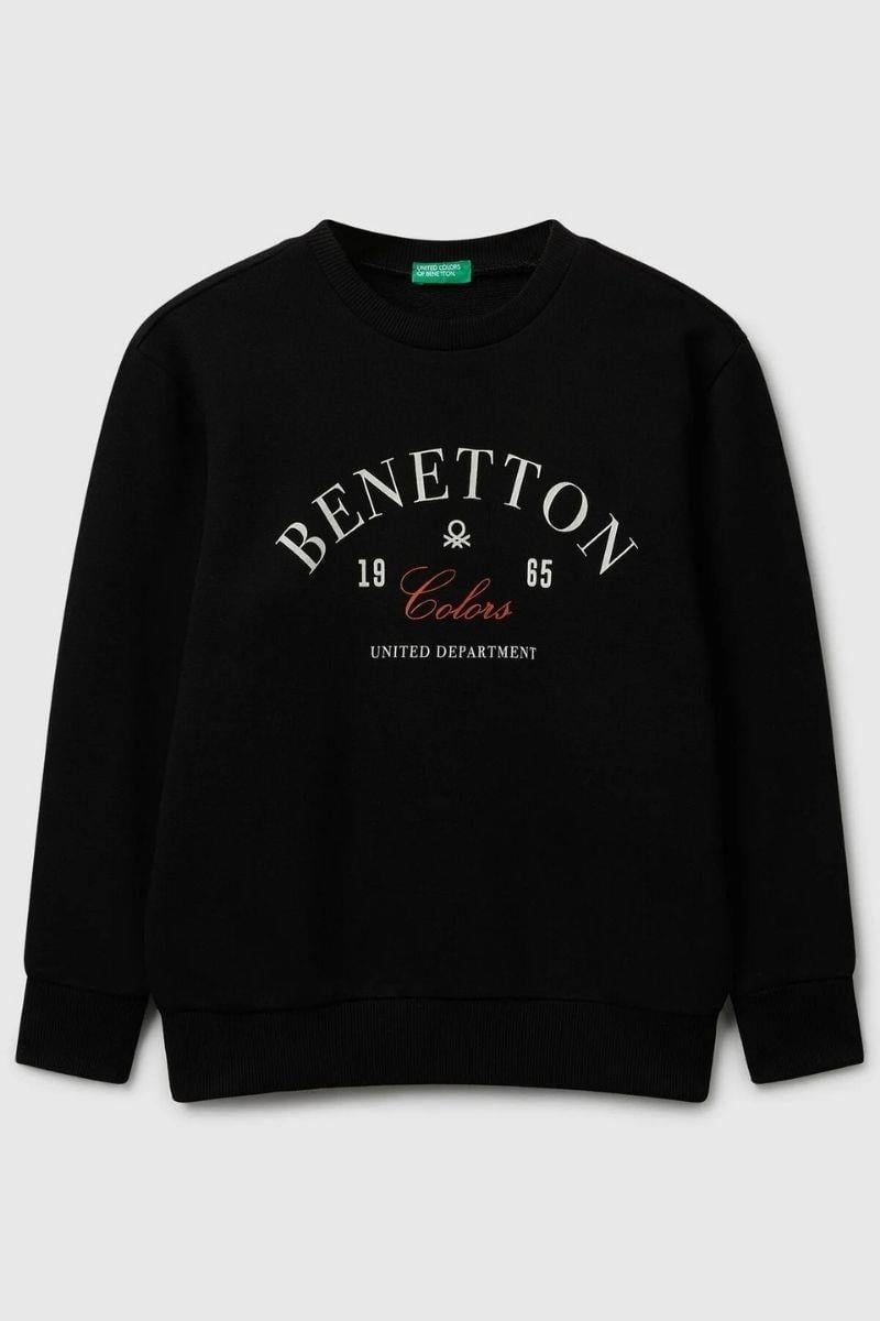 United Colors of Benetton Erkek Çocuk 3J68C10PZ-25K  Sweatshirt Siyah