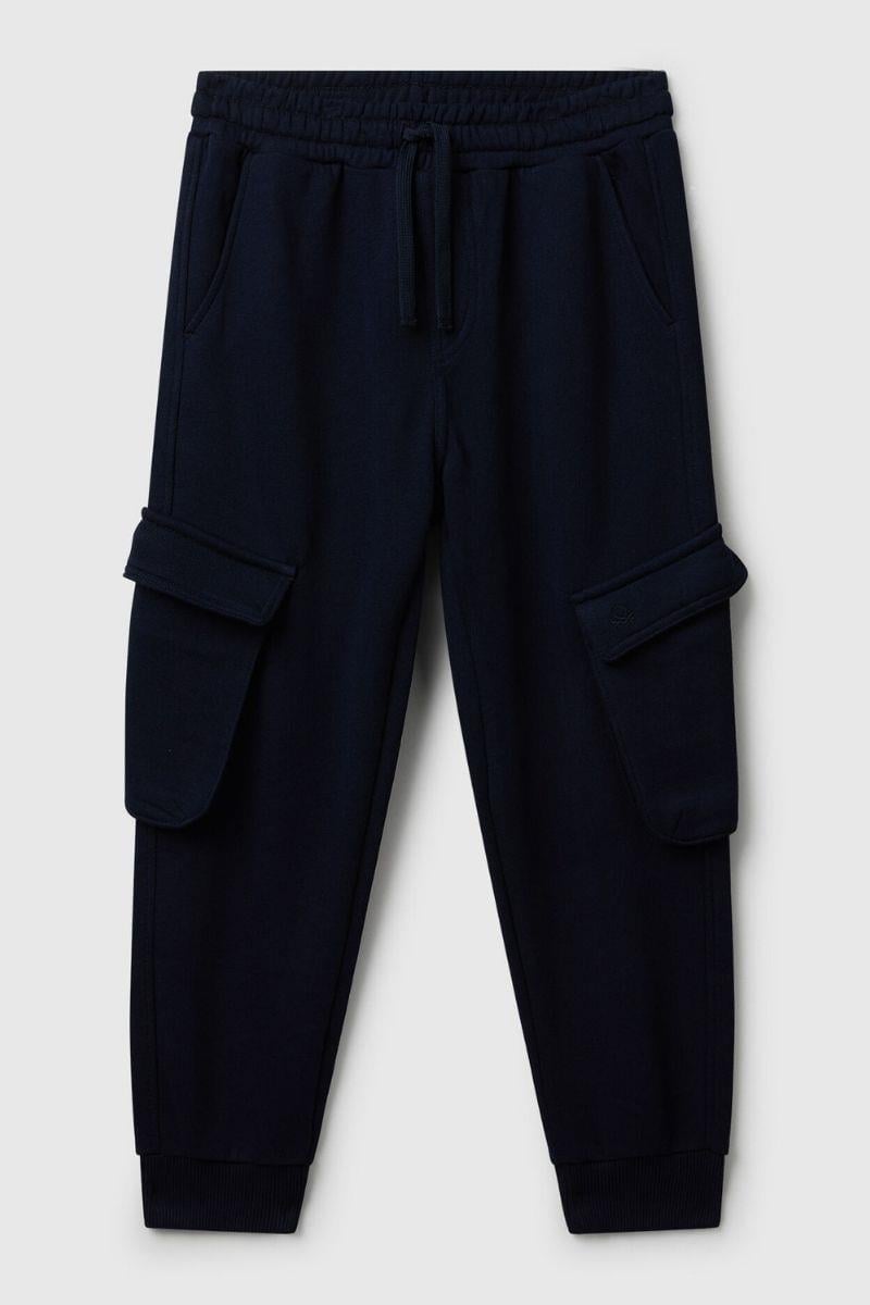 United Colors of Benetton Erkek Çocuk 3J68CF06I-25K Kargo Eşofman Altı Lacivert