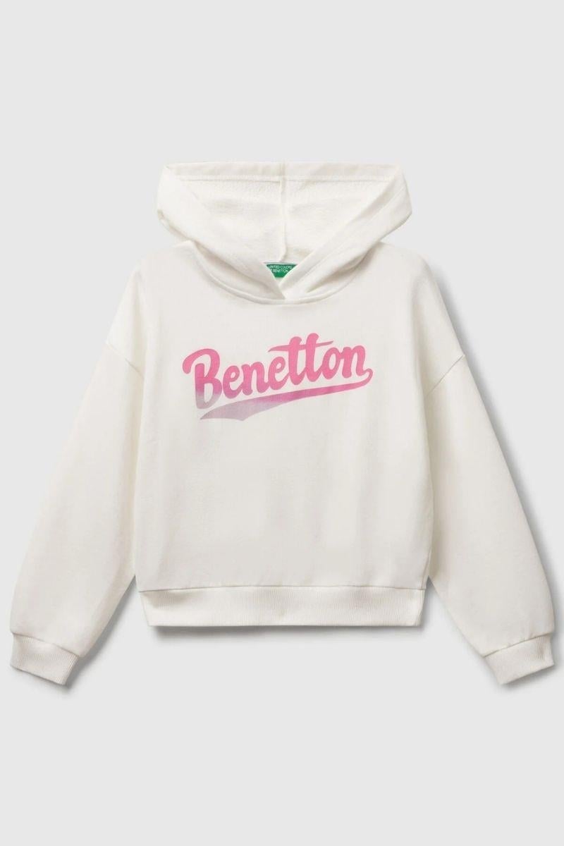 United Colors of Benetton Erkek Çocuk 3J68C204W-25K Sweatshirt Beyaz