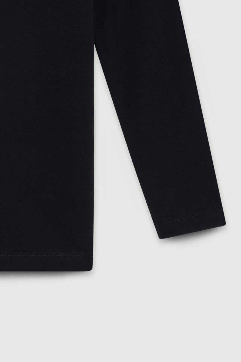 United Colors of Benetton Erkek Çocuk 26063 Uzun Kol Tshirt Siyah