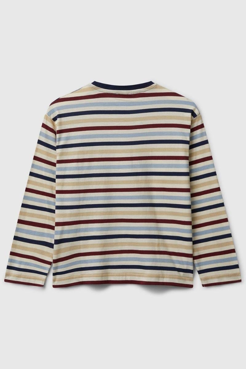 United Colors of Benetton Erkek Çocuk 3FNLC10QB-25K  Uzun Kol Çizgili Tshirt Mix