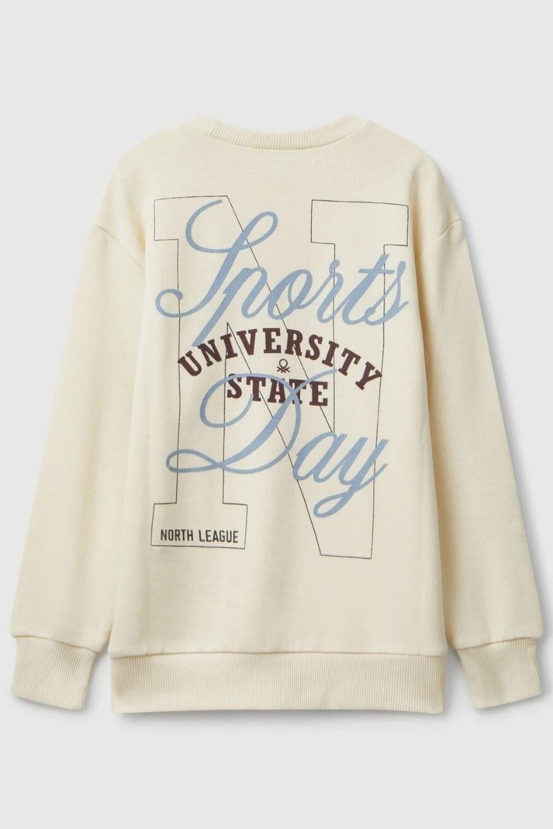 United Colors of Benetton Erkek Çocuk 3J68C10QK-25K Sweatshirt Bej