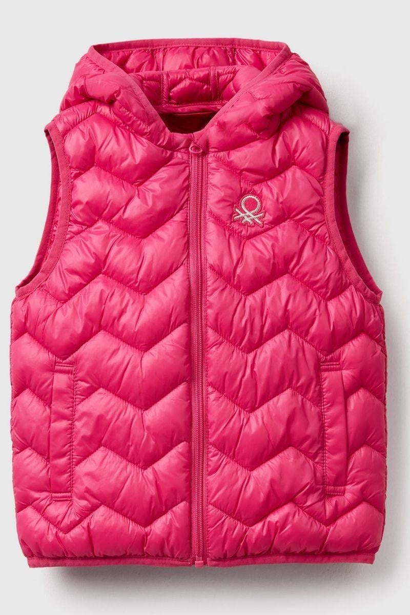 United Colors of Benetton Kız Bebek 21INGJ00H-25K Yelek Fuşya