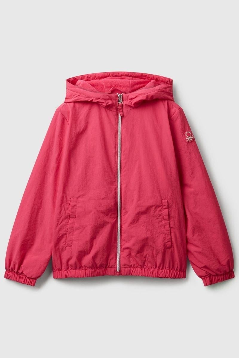 United Colors of Benetton Kız Çocuk 2IGGCN06E-25K Yağmurluk Pembe