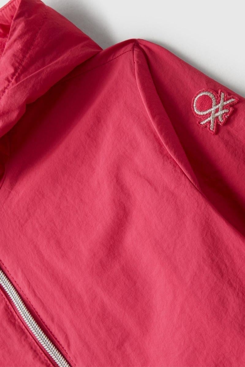United Colors of Benetton Kız Çocuk 2IGGCN06E-25K Yağmurluk Pembe