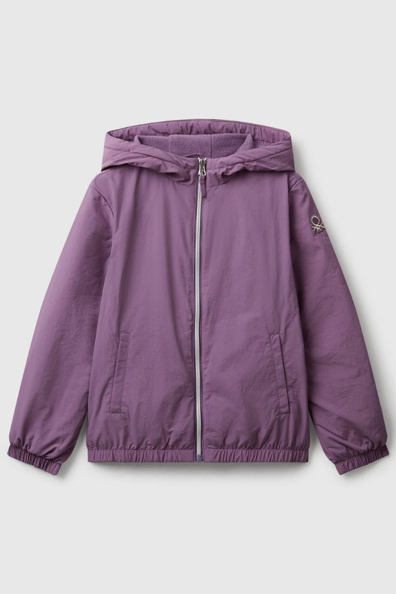 United Colors of Benetton Kız Çocuk 2IGGCN06E-25K Yağmurluk Mor
