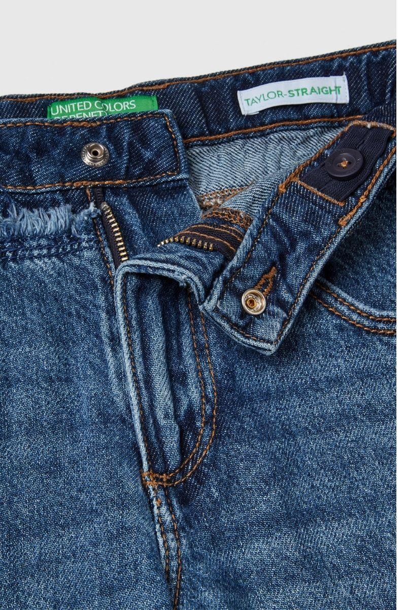 United Colors of Benetton Kız Çocuk 488PCE04B-25K Denim Pantolon Mavi