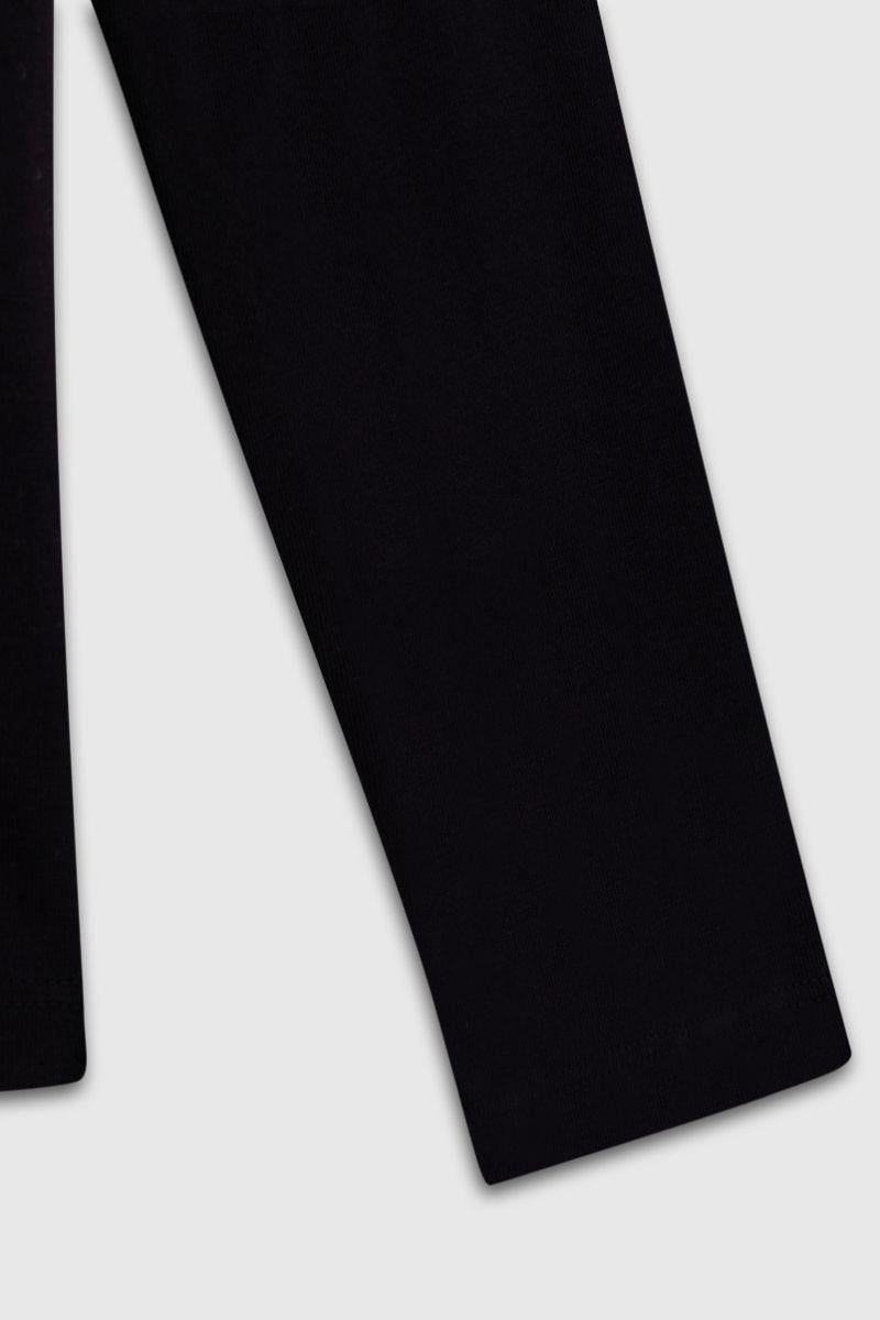 United Colors of Benetton Kız Çocuk  BNT-G23332 Uzun Kollu Tshirt Siyah