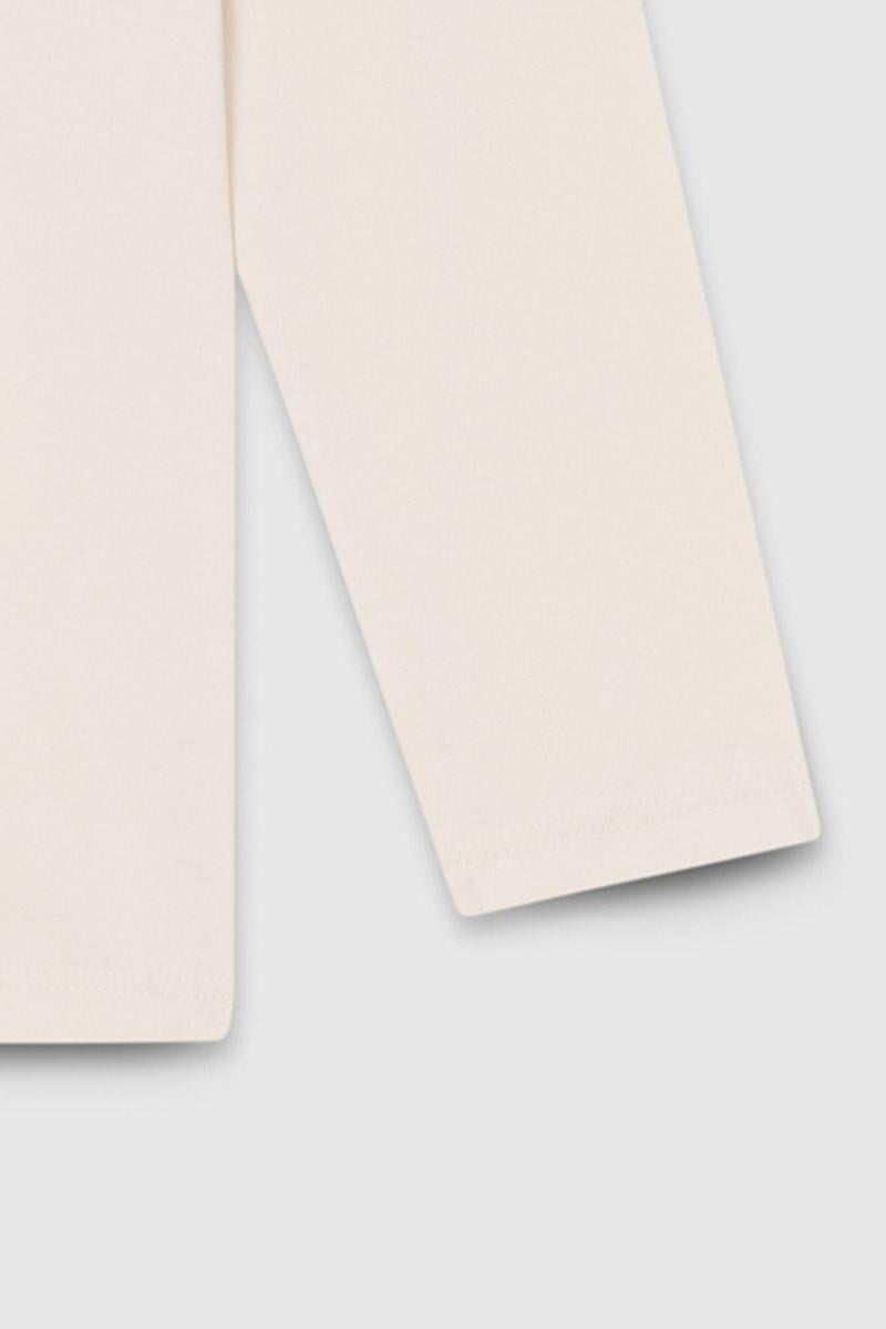 United Colors of Benetton Kız Çocuk BNT-G23331 Uzun Kollu Tshirt Ekru