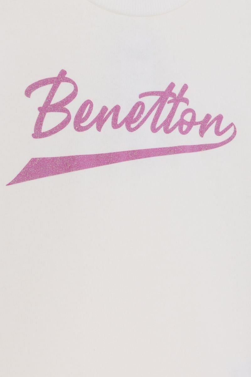 United Colors of Benetton Kız Çocuk  BNT-G23345 Benetton Sweatshirt Ekru