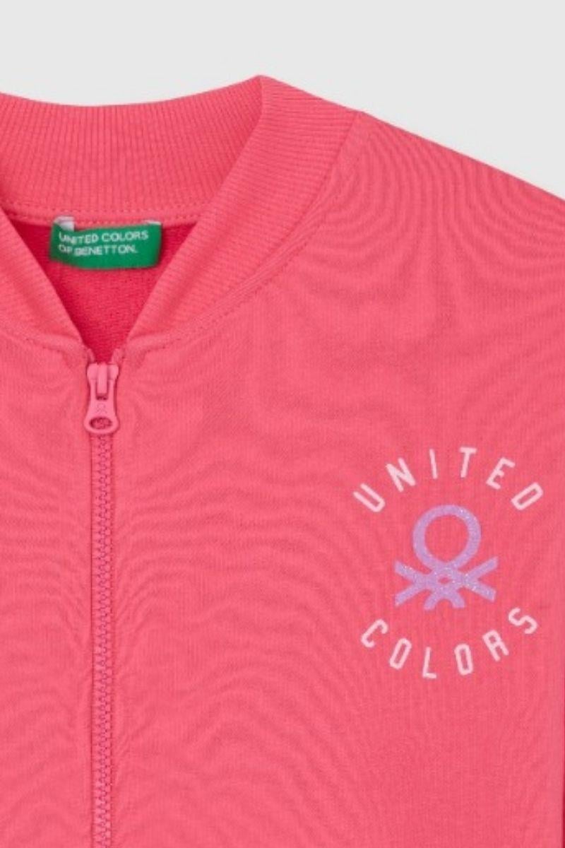 United Colors of Benetton Kız Çocuk BNT-G23334 Sweatshirt Pembe