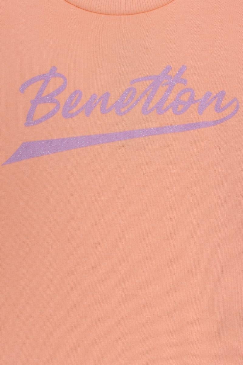 United Colors of Benetton Kız Çocuk  BNT-G23345 Benetton Sweatshirt Somon