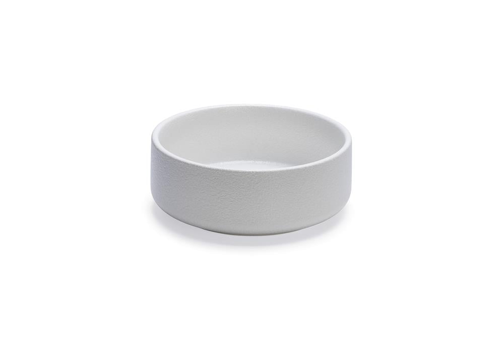 Beeztees DBL Köpek Mama Su Kabı, Seramik, Mat Beyaz, 18cm, 1200ml