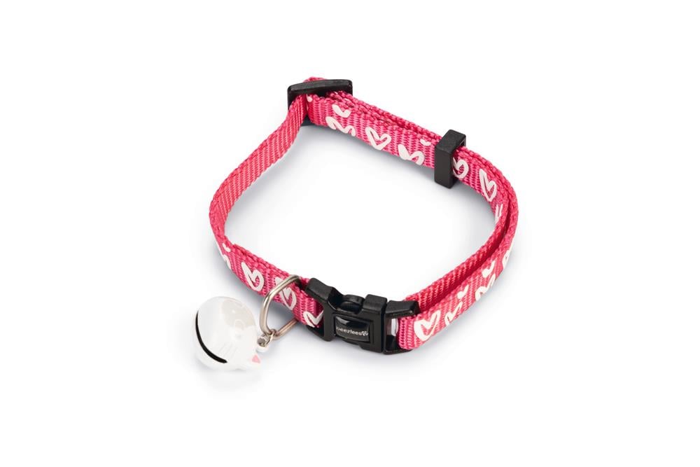 Beeztees Kedi Boyun Tasması, Zilli, Pembe, 20-30cm