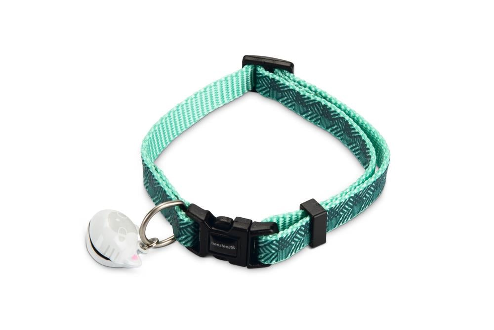 Beeztees Kedi Boyun Tasması, Zilli, Yeşil, 20-30cm