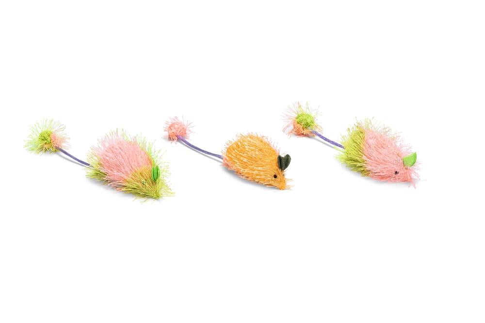 Beeztees Kedi Oyuncağı, Uzun Tüylü Fare, Çeşitli Renklerde, 6,5x3,5x3cm