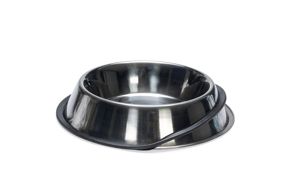 Beeztees Köpek Mama Su Kabı, Paslanmaz Çelik, Kaymaz, 22cm, 1,6L