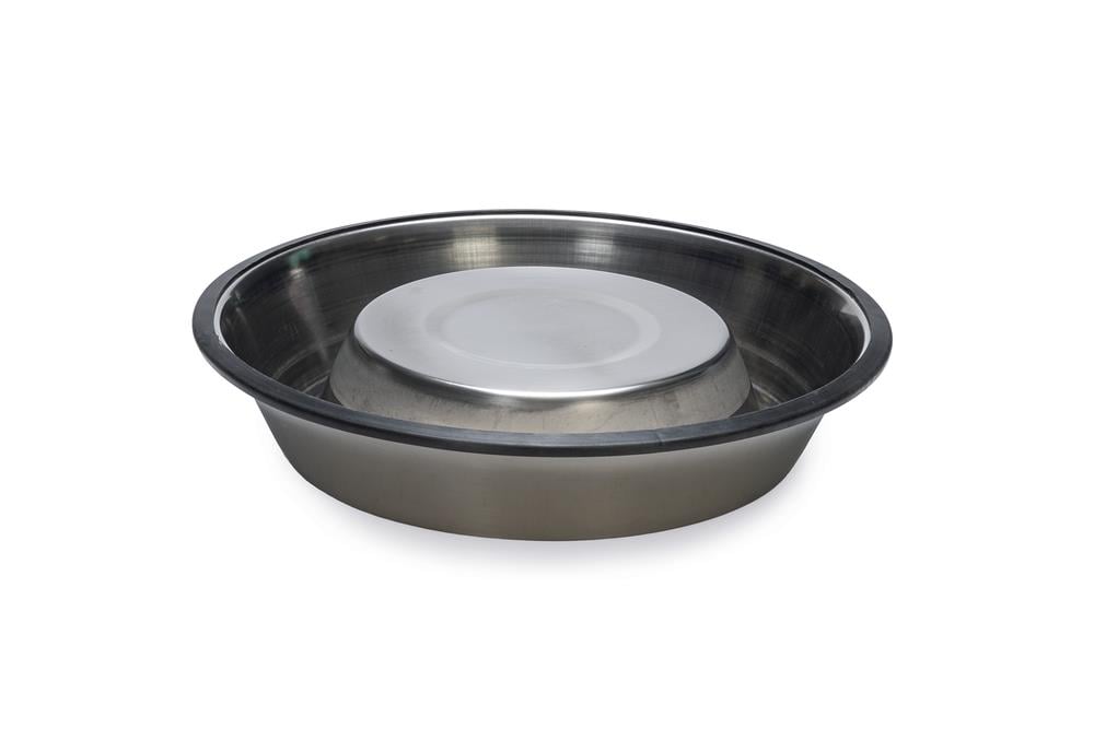 Beeztees Köpek Mama Su Kabı, Paslanmaz Çelik, Kaymaz, 22cm, 1,6L