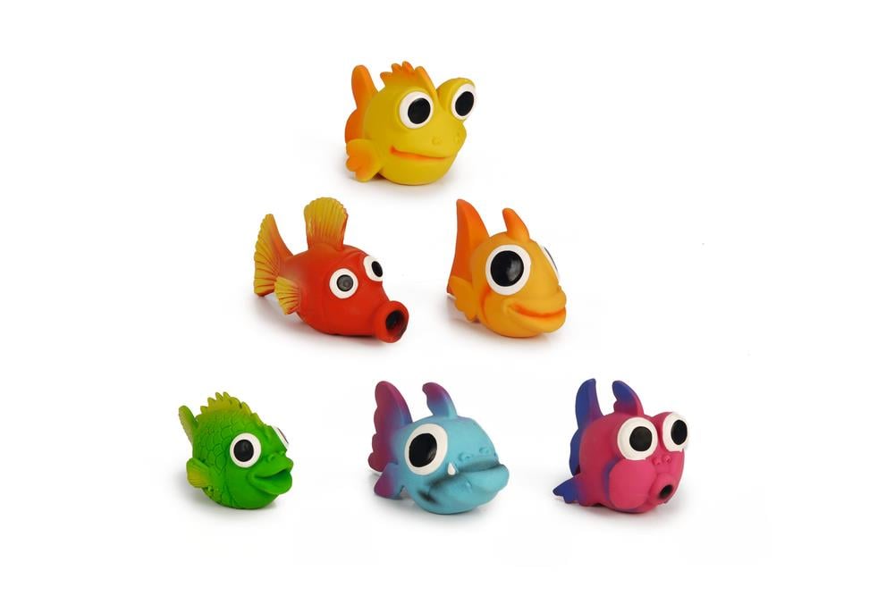 Beeztees Köpek Oyuncağı, Sesli, Balıklar, Lateks, Çeşitli Renklerde, 10,5-13,5cm