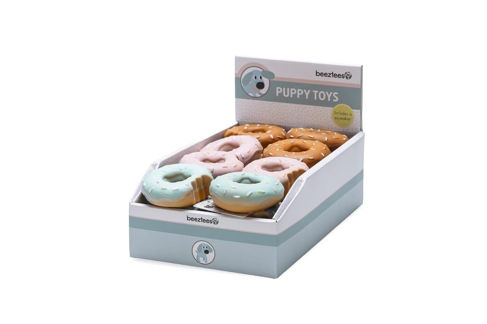 Beeztees Köpek Oyuncağı, Sesli, Donut, Lateks, Çeşitli Renklerde, 7x7x3cm