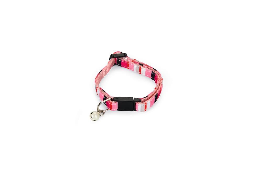 Beeztees Yavru Kedi Boyun Tasması, Zilli, Pembe, 16-32cm
