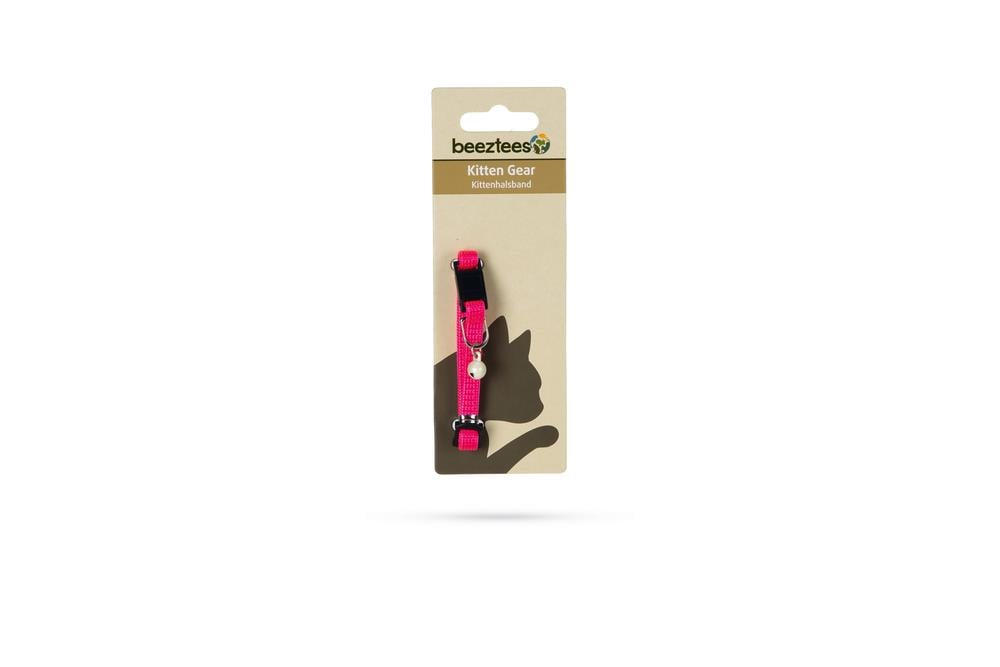 Beeztees Yavru Kedi Boyun Tasması, Zilli, Pembe, 15-22cm