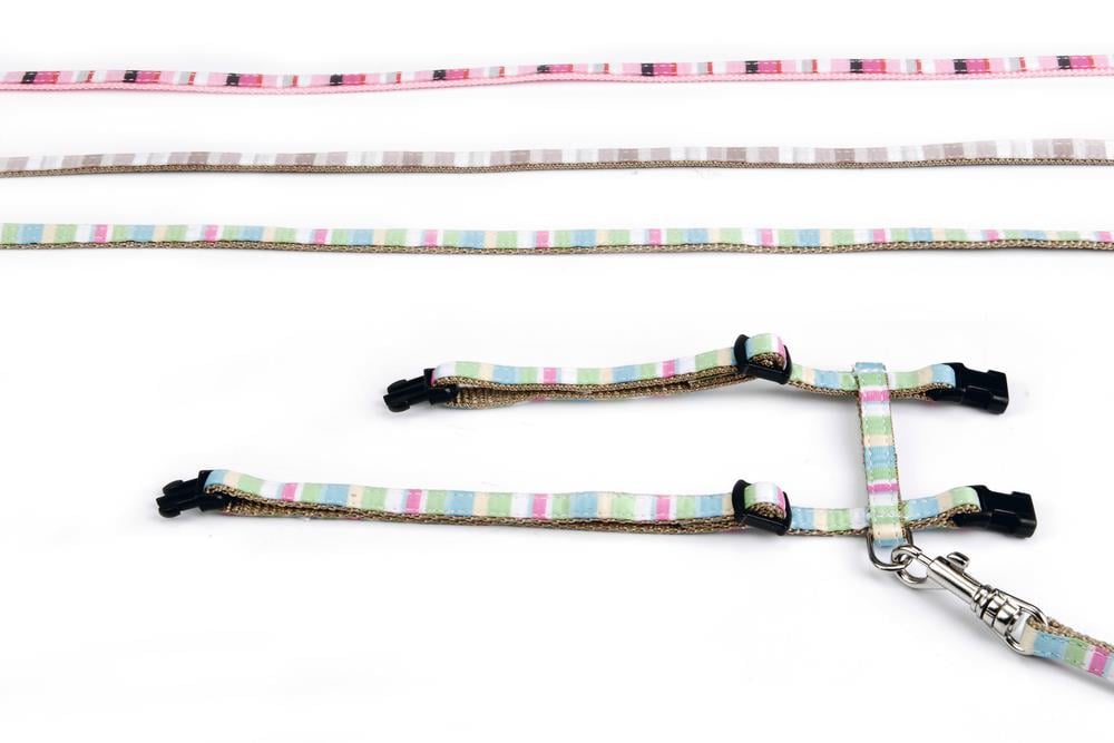 Beeztees Yavru Kedi Göğüs Tasması ve Gezdirme Kayışı, 120cm, Pembe, 15-33cm