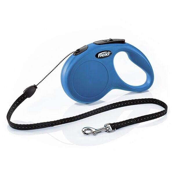 Flexi New Classic İp Otomatik Köpek Gezdirme Tasması Small Mavi 5 Mt