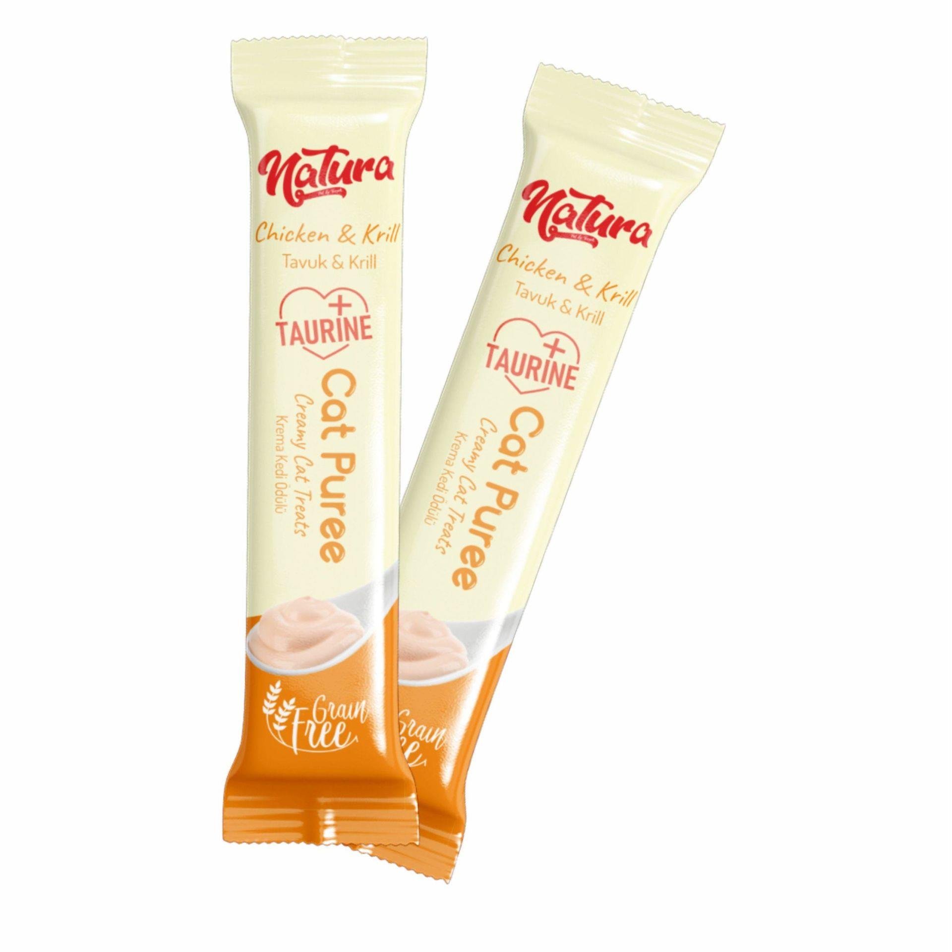 Natura Kedi Püre Kremli Tavuk Krill 5 x 12 Gr