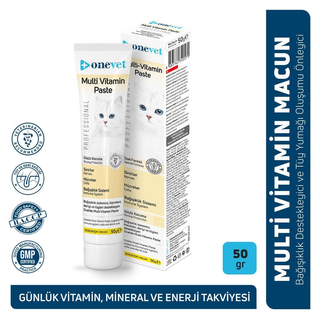 OneVet Multi Vitamin Paste Bağışıklık Destekleyici Kedi Maltı 50 Gr