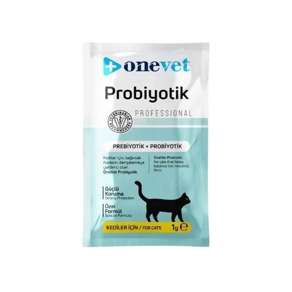 OneVet Sindirim ve Bağışıklık Güçlendirici Kediler için Probiyotik Saşe 1 Gr 7 Adet