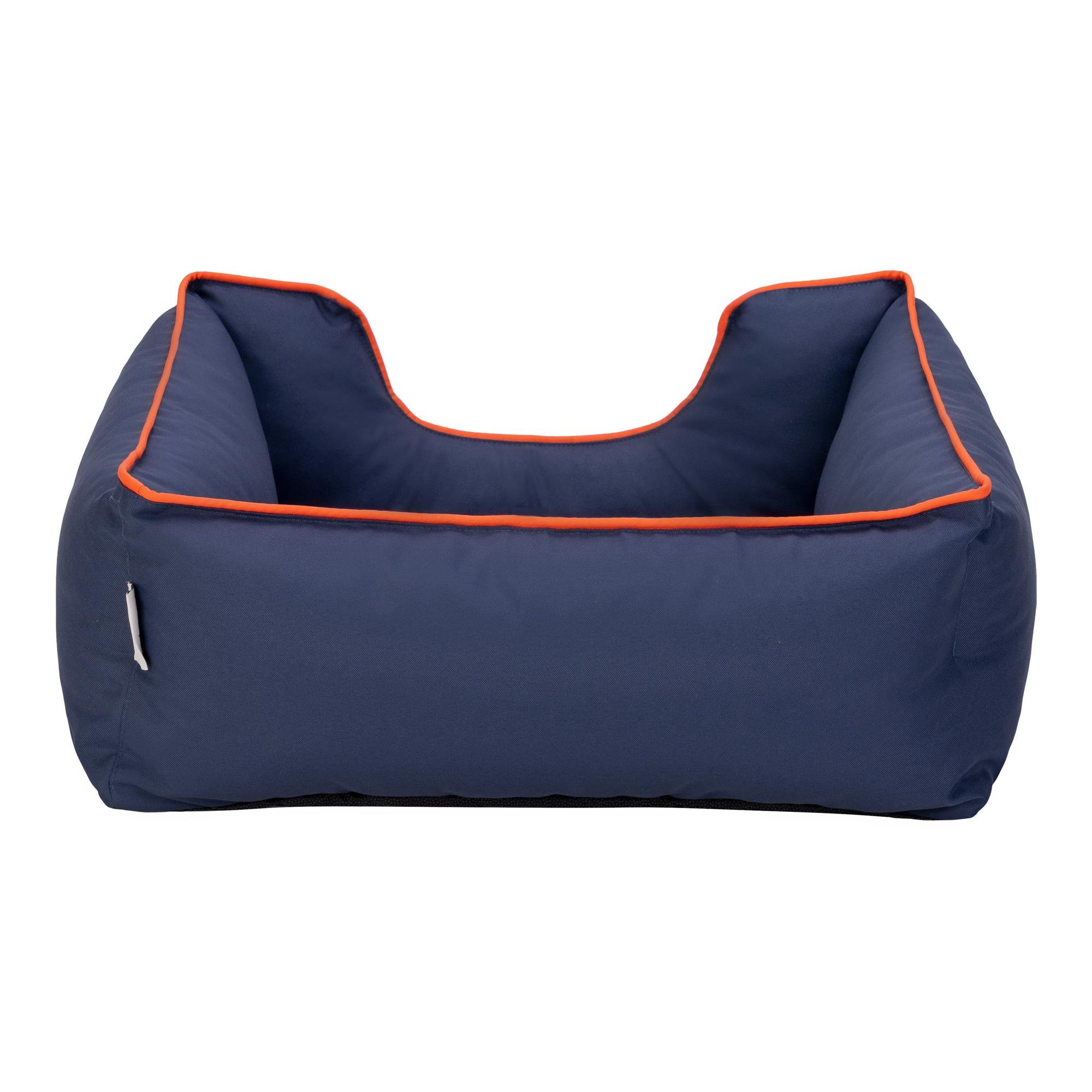 Pet Comfort Alpha  Kedi ve Köpek Yatağı Lacivert w Turuncu Biye S 60x50cm