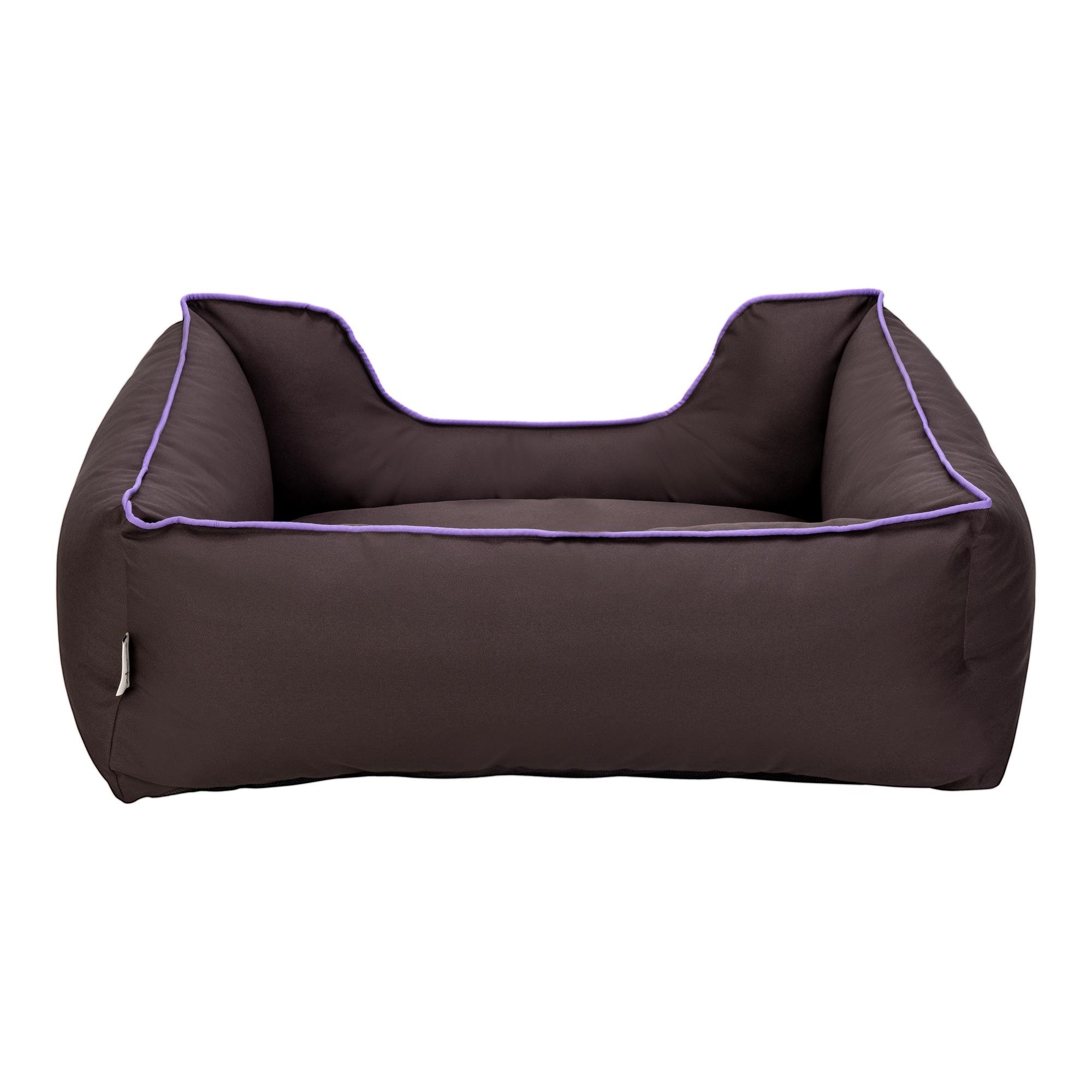 Pet Comfort Alpha  Köpek Yatağı Kahverengi w Mor Biye M 80x65cm