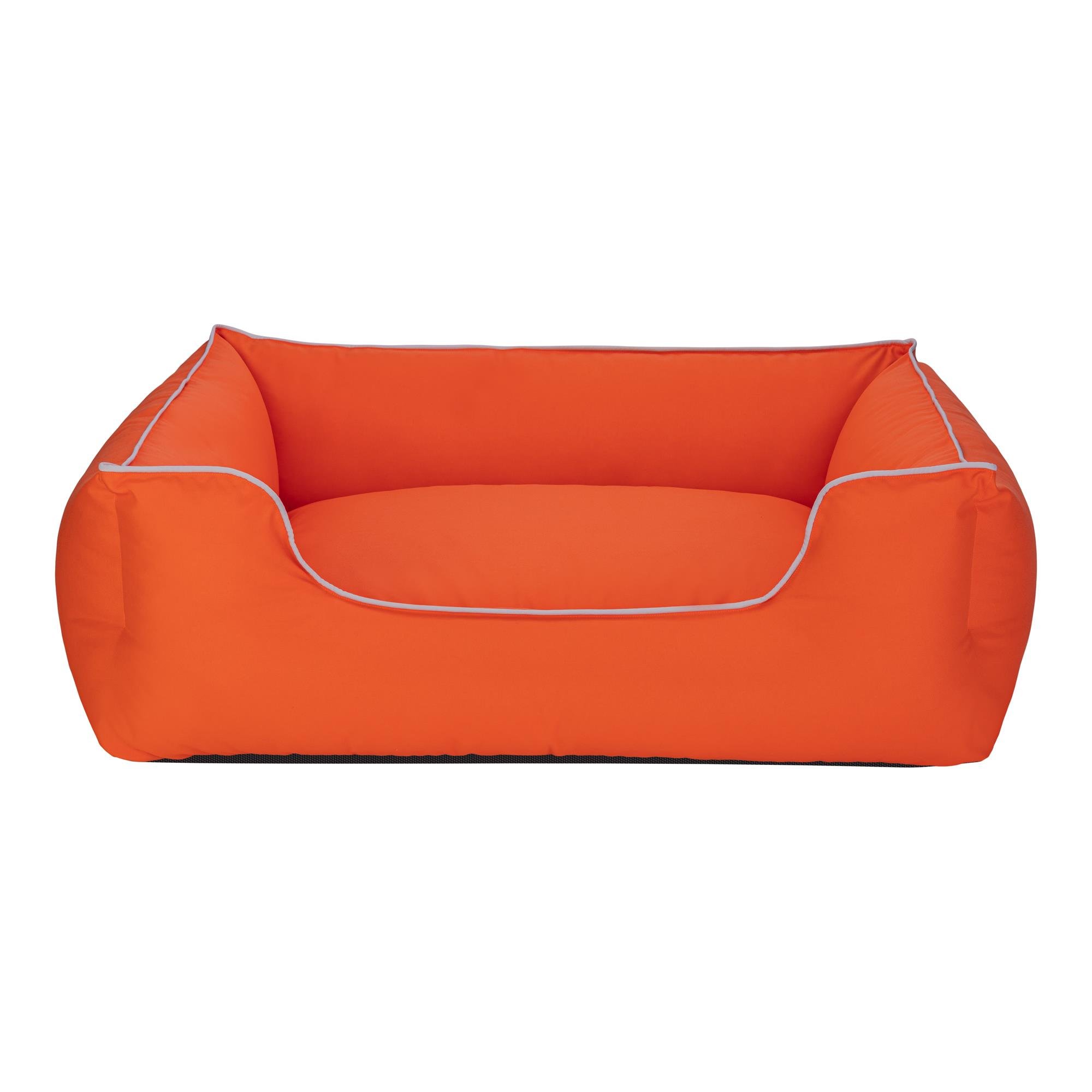 Pet Comfort Alpha  Köpek Yatağı Turuncu w Beyaz Biye L 105x85cm