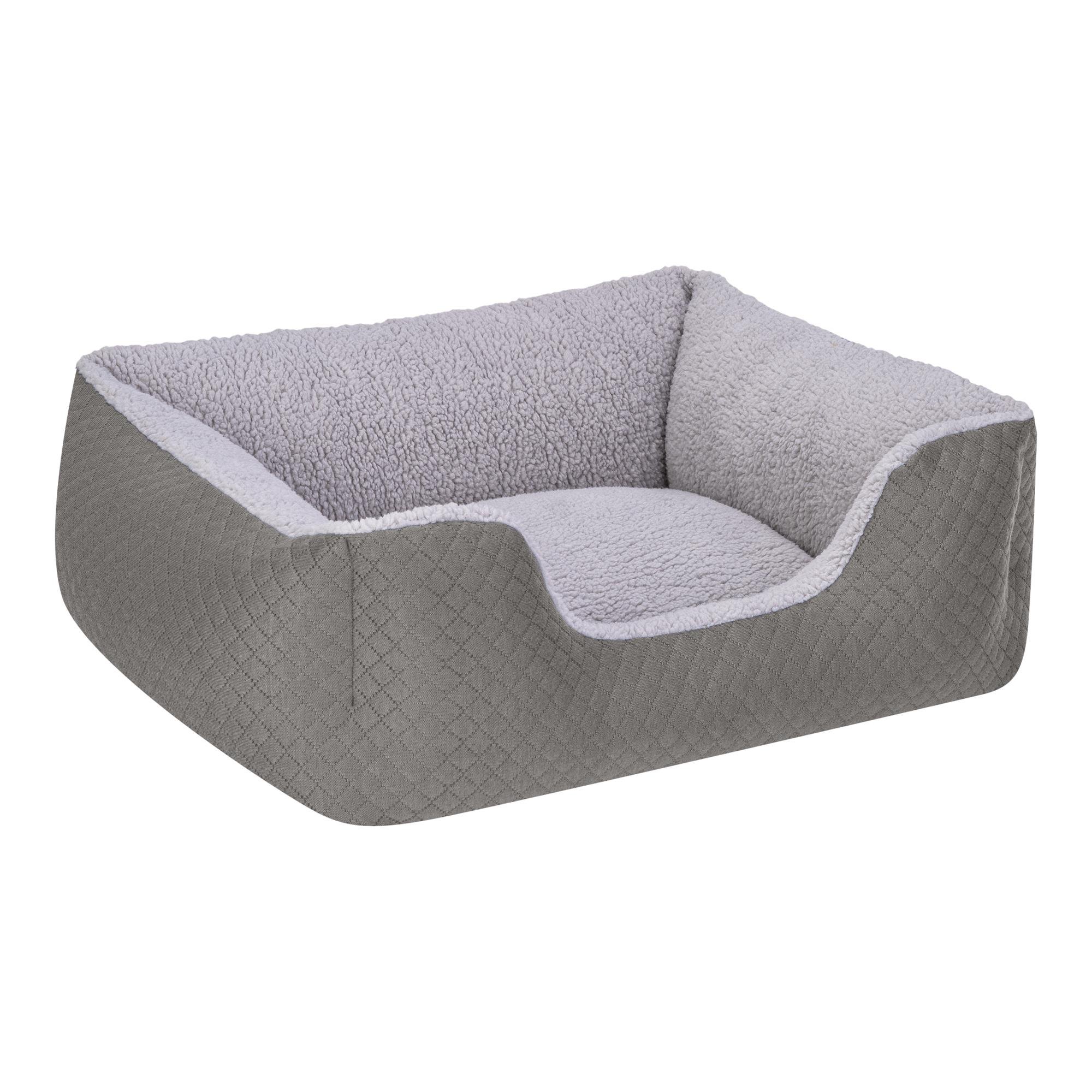 Pet Comfort Echo  Kedi ve Köpek Yatağı Gri/Gri Peluş S 60x50cm