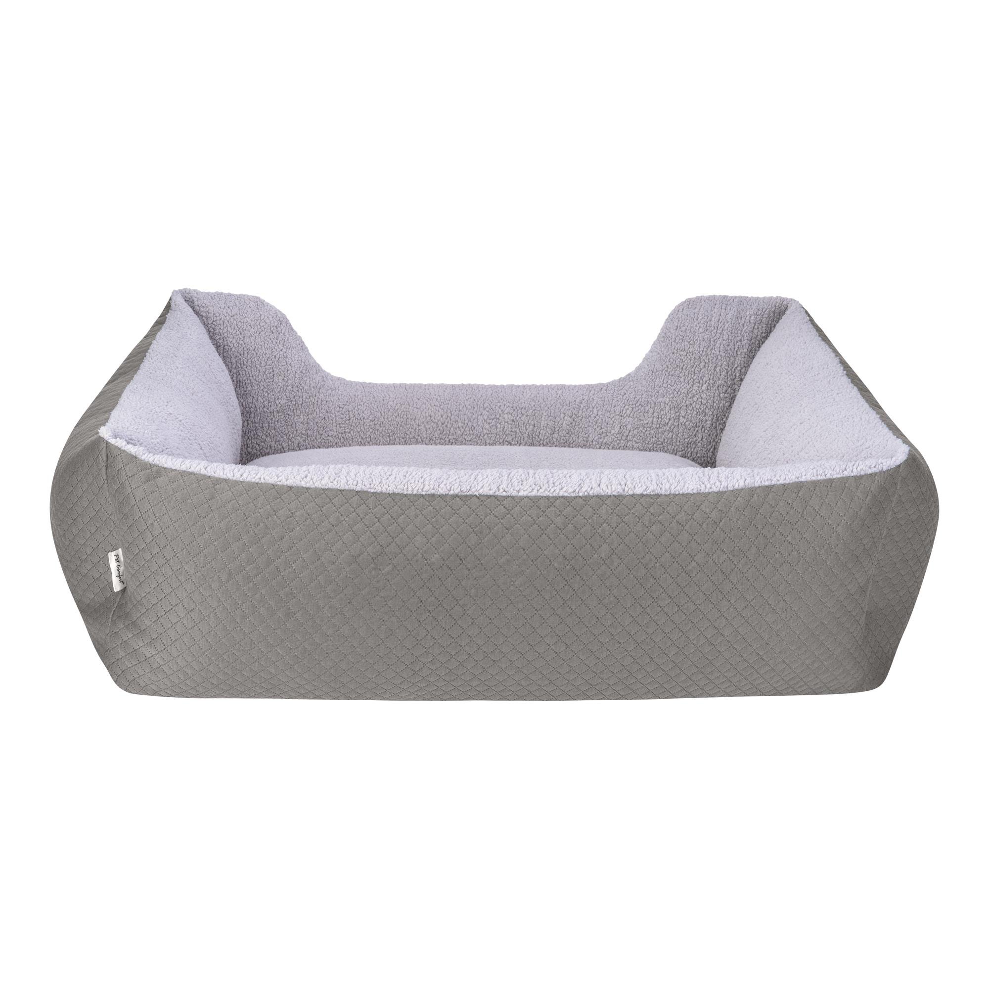 Pet Comfort Echo  Köpek Yatağı Gri/Gri Peluş L 105x80cm