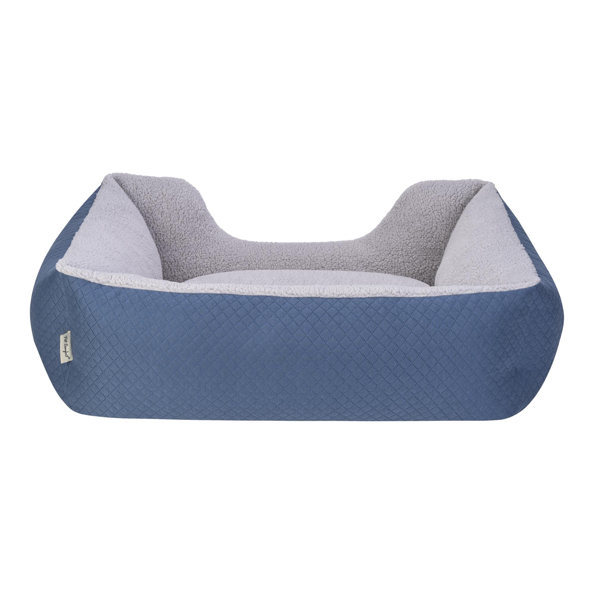 Pet Comfort Echo  Köpek Yatağı Mavi/Gri Peluş M 80x65cm
