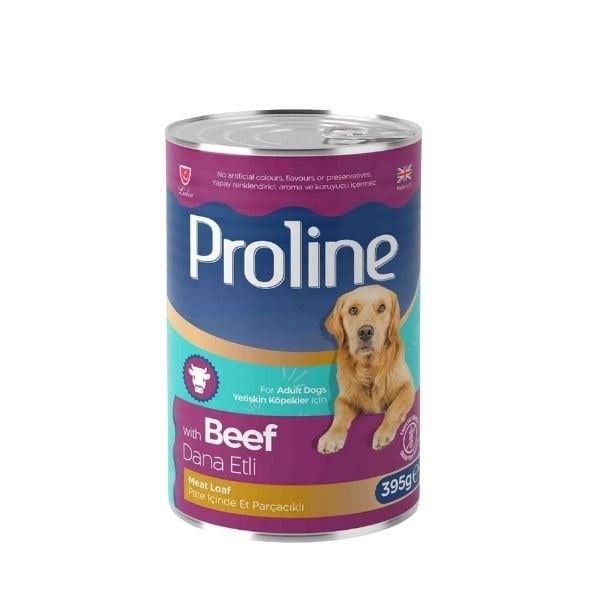 Proline Pate İçinde Et Parçacıklı Dana Etli Yetişkin Konserve Köpek Maması 395 Gr