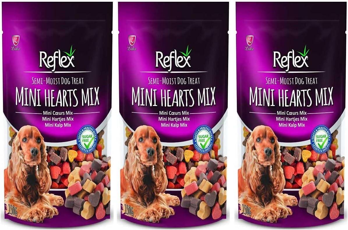 Reflex Yarı Yumuşak Mini Kalp Mix Köpek Ödül Maması 150 Gr 3'LÜ SET